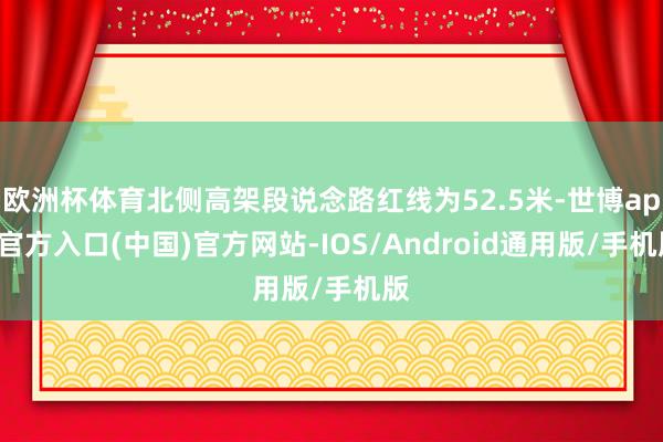 欧洲杯体育北侧高架段说念路红线为52.5米-世博app官方入口(中国)官方网站-IOS/Android通用版/手机版