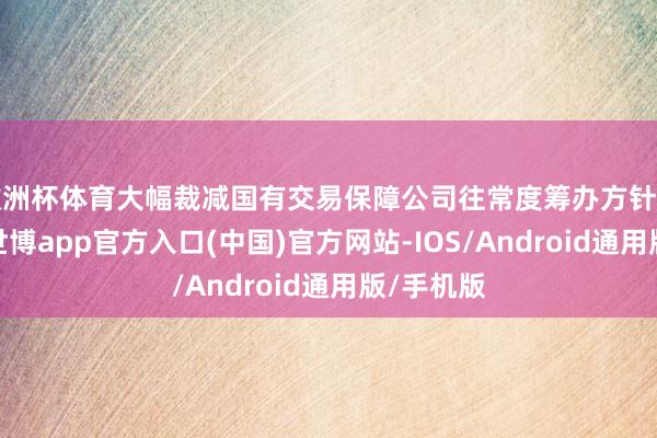 欧洲杯体育大幅裁减国有交易保障公司往常度筹办方针窥伺权重-世博app官方入口(中国)官方网站-IOS/Android通用版/手机版