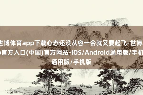 世博体育app下载心态还没从容一会就又要起飞-世博app官方入口(中国)官方网站-IOS/Android通用版/手机版