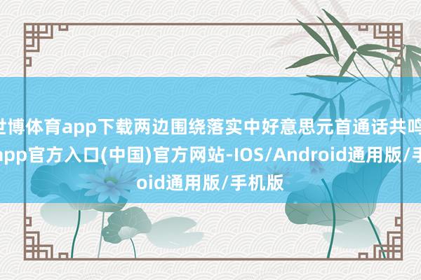 世博体育app下载两边围绕落实中好意思元首通话共鸣-世博app官方入口(中国)官方网站-IOS/Android通用版/手机版