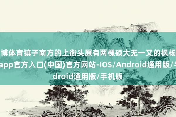 世博体育镇子南方的上街头原有两棵硕大无一又的枫杨树-世博app官方入口(中国)官方网站-IOS/Android通用版/手机版