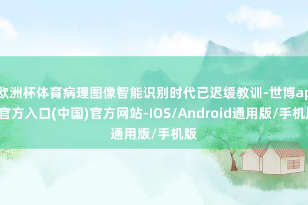 欧洲杯体育病理图像智能识别时代已迟缓教训-世博app官方入口(中国)官方网站-IOS/Android通用版/手机版