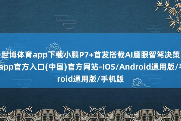 世博体育app下载小鹏P7+首发搭载AI鹰眼智驾决策-世博app官方入口(中国)官方网站-IOS/Android通用版/手机版