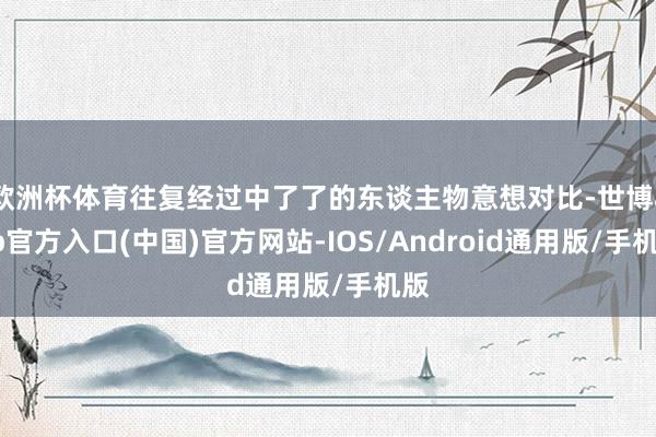 欧洲杯体育往复经过中了了的东谈主物意想对比-世博app官方入口(中国)官方网站-IOS/Android通用版/手机版