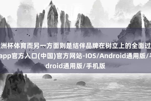 欧洲杯体育而另一方面则是结伴品牌在树立上的全面过时-世博app官方入口(中国)官方网站-IOS/Android通用版/手机版