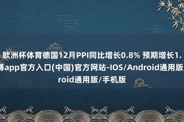 欧洲杯体育德国12月PPI同比增长0.8% 预期增长1.1%-世博app官方入口(中国)官方网站-IOS/Android通用版/手机版