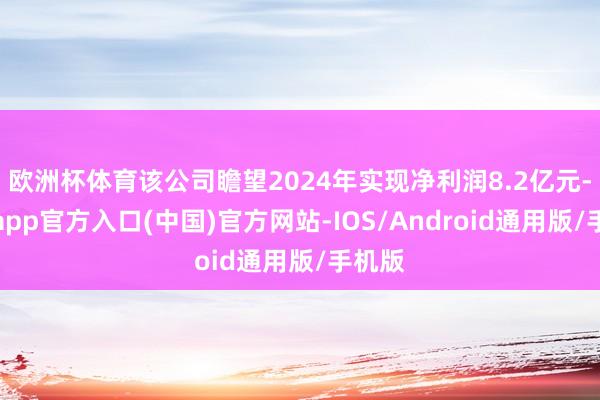 欧洲杯体育该公司瞻望2024年实现净利润8.2亿元-世博app官方入口(中国)官方网站-IOS/Android通用版/手机版