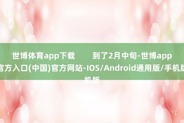 世博体育app下载        到了2月中旬-世博app官方入口(中国)官方网站-IOS/Android通用版/手机版