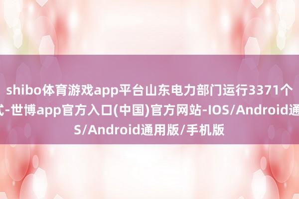 shibo体育游戏app平台山东电力部门运行3371个电网查考形式-世博app官方入口(中国)官方网站-IOS/Android通用版/手机版
