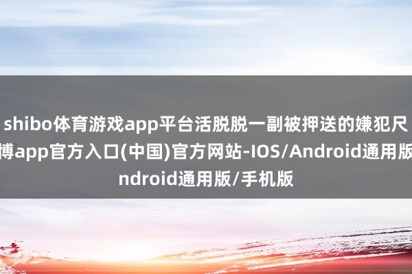 shibo体育游戏app平台活脱脱一副被押送的嫌犯尺度照-世博app官方入口(中国)官方网站-IOS/Android通用版/手机版