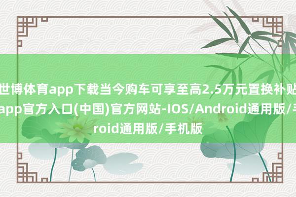 世博体育app下载当今购车可享至高2.5万元置换补贴-世博app官方入口(中国)官方网站-IOS/Android通用版/手机版