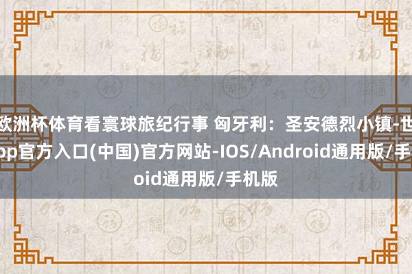 欧洲杯体育看寰球旅纪行事 匈牙利：圣安德烈小镇-世博app官方入口(中国)官方网站-IOS/Android通用版/手机版
