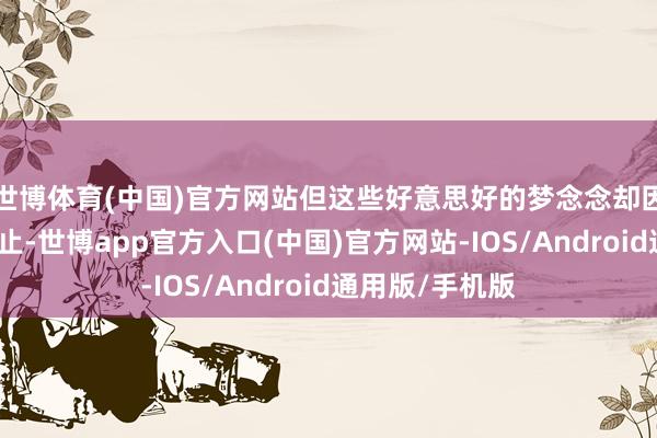 世博体育(中国)官方网站但这些好意思好的梦念念却因不测而中道而止-世博app官方入口(中国)官方网站-IOS/Android通用版/手机版