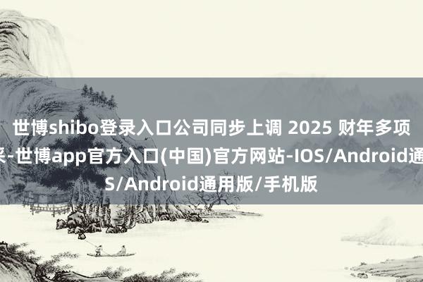 世博shibo登录入口公司同步上调 2025 财年多项中枢见识开采-世博app官方入口(中国)官方网站-IOS/Android通用版/手机版
