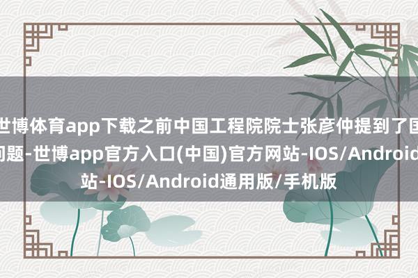 世博体育app下载之前中国工程院院士张彦仲提到了国产飞机发动机问题-世博app官方入口(中国)官方网站-IOS/Android通用版/手机版
