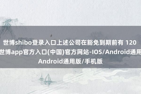 世博shibo登录入口上述公司在豁免到期前有 120 天的期限-世博app官方入口(中国)官方网站-IOS/Android通用版/手机版