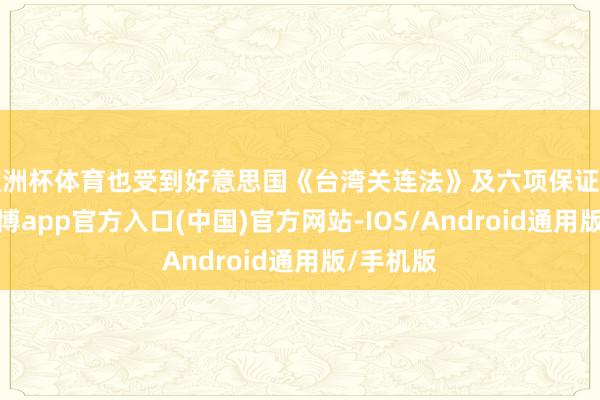 欧洲杯体育也受到好意思国《台湾关连法》及六项保证的扶直-世博app官方入口(中国)官方网站-IOS/Android通用版/手机版