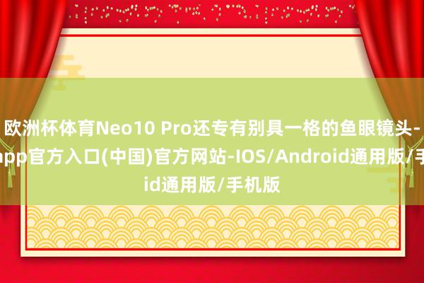 欧洲杯体育Neo10 Pro还专有别具一格的鱼眼镜头-世博app官方入口(中国)官方网站-IOS/Android通用版/手机版