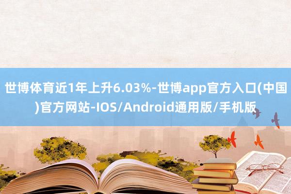 世博体育近1年上升6.03%-世博app官方入口(中国)官方网站-IOS/Android通用版/手机版