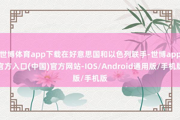 世博体育app下载在好意思国和以色列联手-世博app官方入口(中国)官方网站-IOS/Android通用版/手机版
