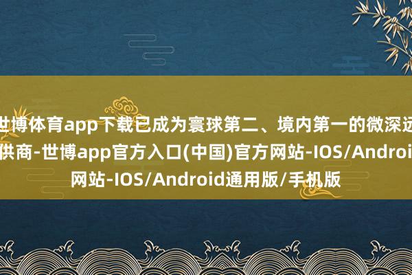 世博体育app下载已成为寰球第二、境内第一的微深远合座处治决策提供商-世博app官方入口(中国)官方网站-IOS/Android通用版/手机版